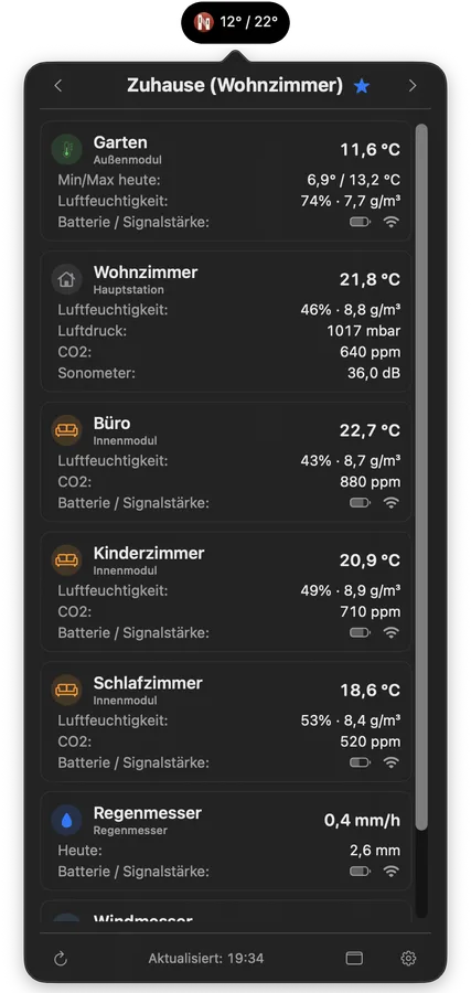 Menüleiste (dunkel)