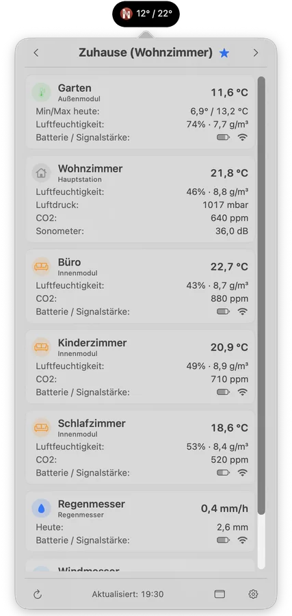 Menüleiste (hell)