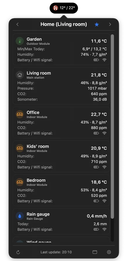 Menu bar (dark)