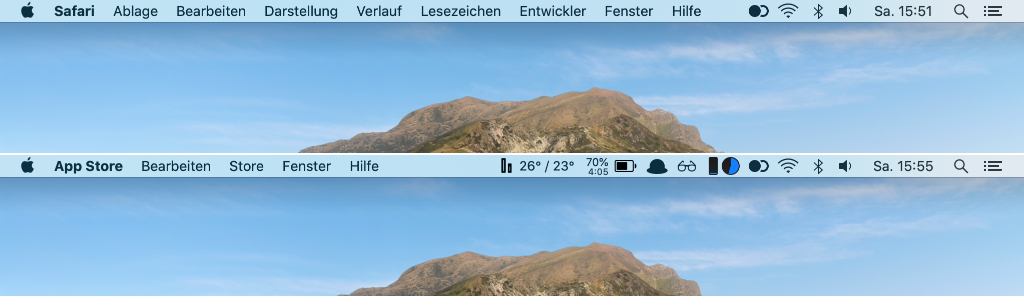 Netmo Classic hidden behind another app’s menu items